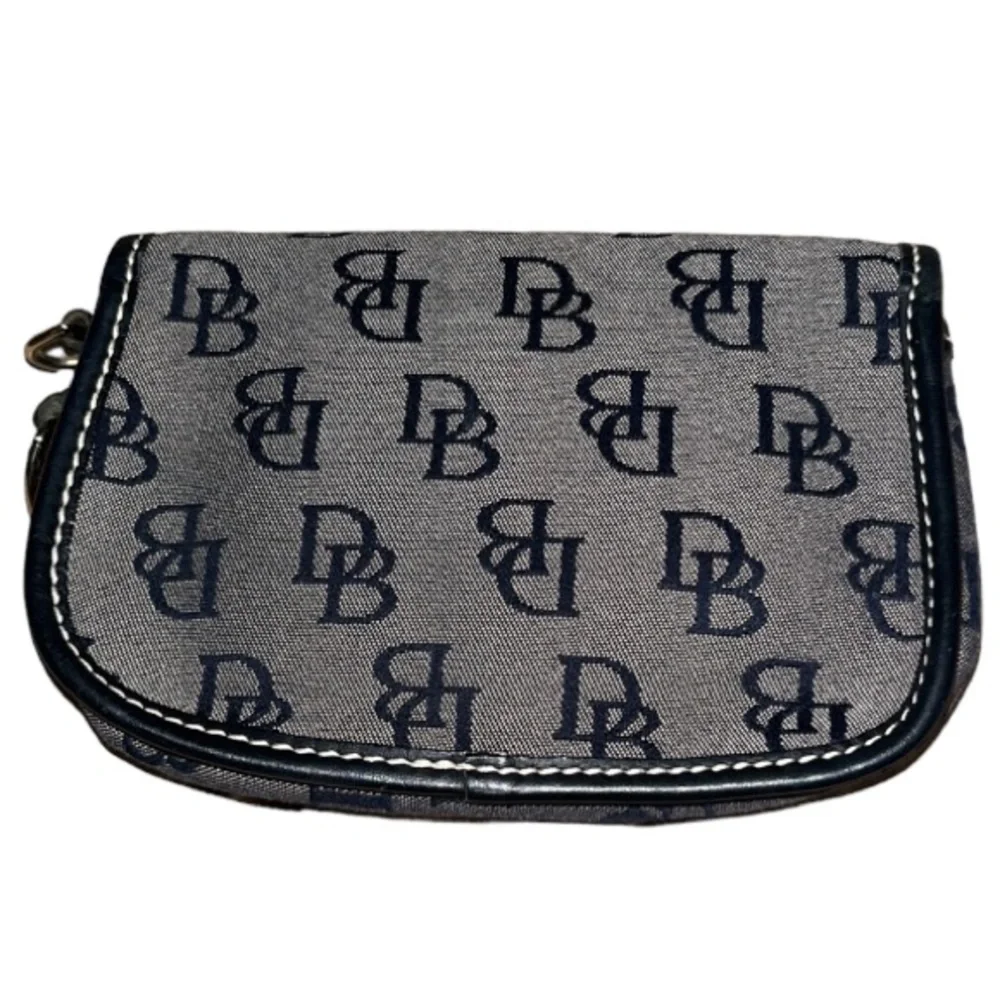 Dooney & Bourke monogram black & grey wallet wristlet